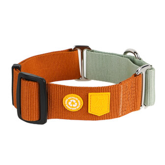 Woolly Wolf - Color Block Martingale Halsband Terracotta